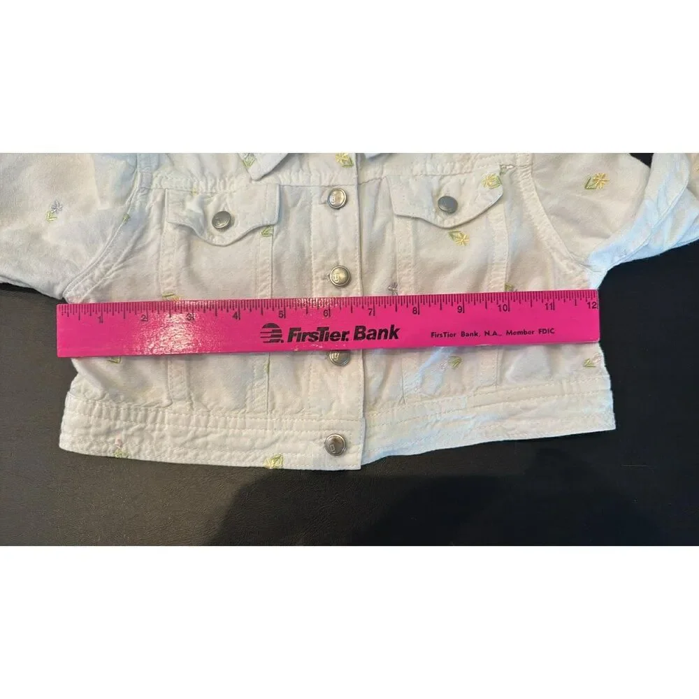 Little Girls 4T Gymboree Jacket with Little Flowers Snaps 2000